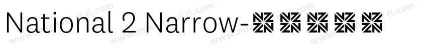 National 2 Narrow字体转换